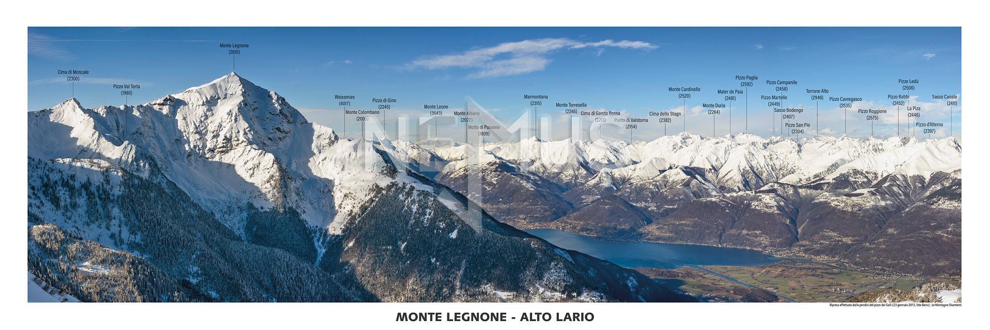Il monte Legnone e i monti Lariani